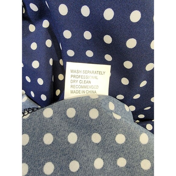 LRN Women's Small MITILLY Women's Summer Boho Polka Dot V Neck Swing Dress NEW - Picture 7 of 7